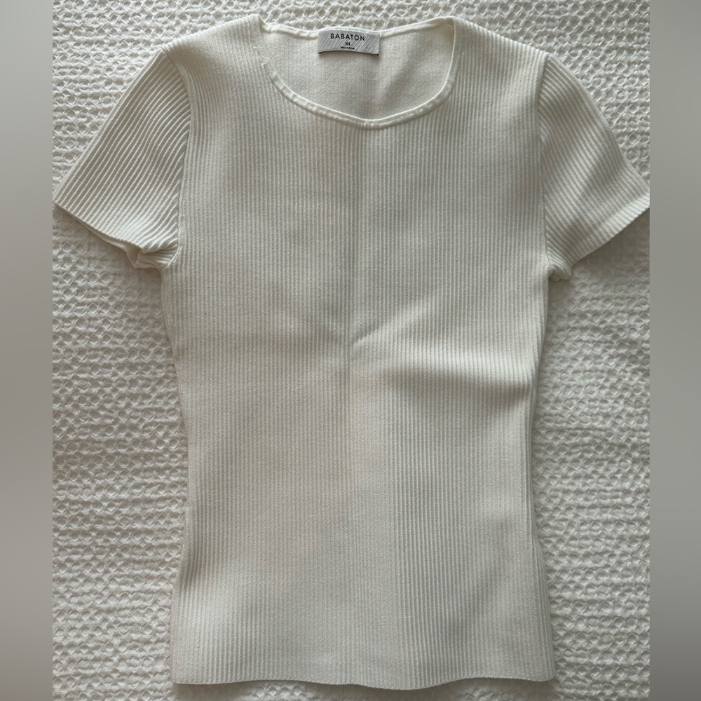 Babaton Ribbed T shirt blouse